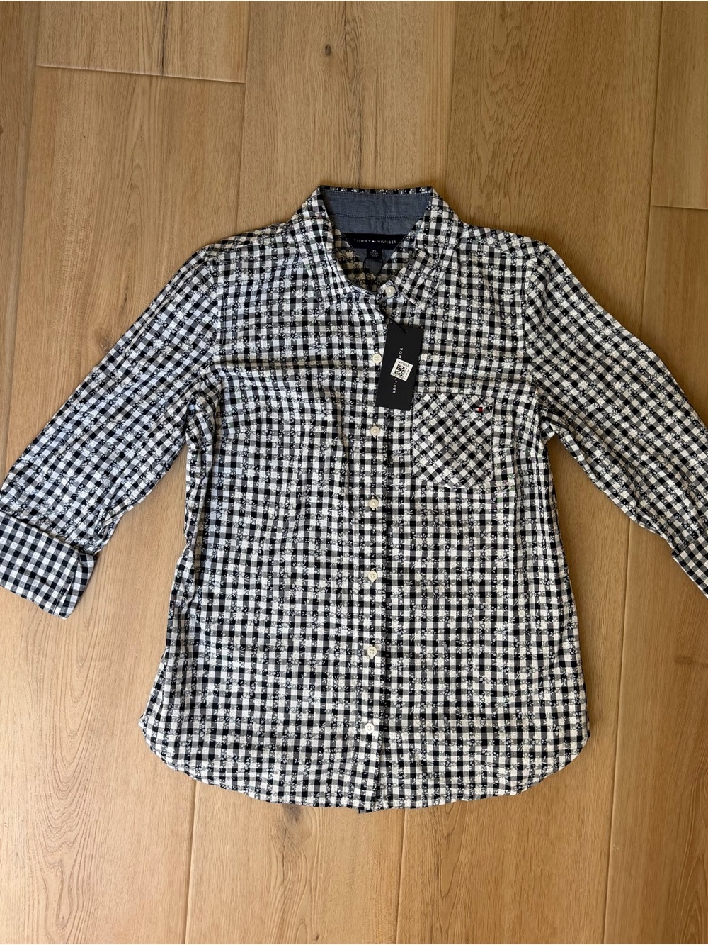 Tommy Hilfiger Black & White Check Button-Down Shirt